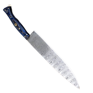 Couteaux de chef robustes avec lame en acier artisanal et manche en bois riveté durable pour la cuisine commerciale et la préparation des aliments - Product Image 4