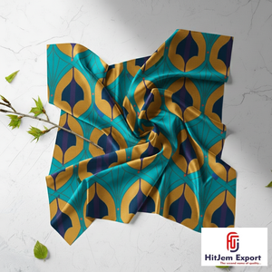 Collection en gros de foulards carrés tendance et personnalisés, imprimés, doux au toucher soyeux, utilisables comme hijab ou châle, pour la mode avant-gardiste. - Product Image 2