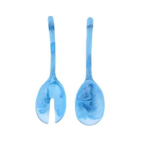 Ensemble de cuillères et fourchettes à salade en résine faites à la main, écologiques, compatibles lave-vaisselle, micro-ondes et four, ustensiles de cuisine - Product Image 4