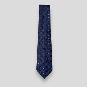 Corbata de Seda Premium con Patrón Geométrico Azul para Hombre |   Corbata Elegante para Bodas, Negocios y Fiestas, Regalo, Venta al Por Mayor OEM, Exportación a India - Product Image 1