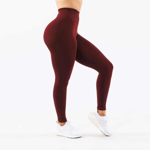 Low MOQ Women High Quality Solid Color Full Length Yoga Leggings For High Waist Seamless Soft Fitness Comfort Tight Breathable - Product Image 1