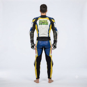 Combinaison de course premium Ramaha pour homme, 1 pièce, en cuir de vache véritable/cuir de kangourou, style MotoCP, combinaison de course sur circuit, niveau de protection 2 - Product Image 2