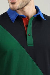 Polo de Secado Rápido para Hombre, con Logotipo Personalizado OEM, Tejido de Punto, Cuello Alto Plano, Diseño de Bloques de Color, Estilo Casual para Golf - Product Image 5