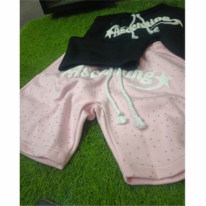 Pantalones Cortos de Algodón 100% de 450 Gsm para Hombre con Logotipo de Pedrería, Diseño Gráfico Personalizado con Estampado Puff - Product Image 5