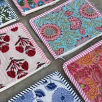 Tas Selempang Wanita Motif Kotak Kanvas Berhias Manik-Manik, Tali Rantai, Ritsleting, Model Flat Pouch untuk Pesta Pernikahan