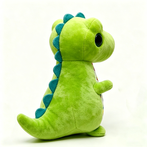 Dinosaure en peluche vert aux grands yeux |   Peluche de dinosaure à imprimé floral doux, cadeau pour filles - Product Image 3