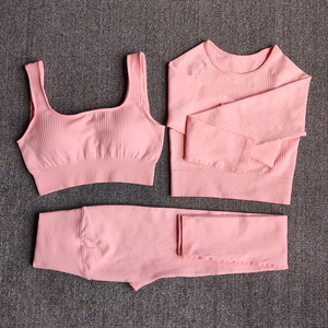 Conjuntos de sujetadores deportivos, conjunto de gimnasio sin costuras para mujer, 7 colores, Top, sujetador, Leggings, ropa deportiva para mujer, conjuntos de Yoga - Product Image 4