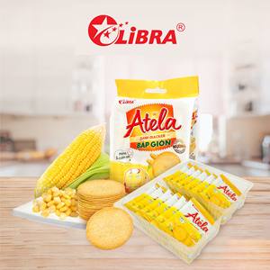 HALAL ATELA CORN CRISP GALLETAS 228G Bocadillo bajo en grasa y bajo en sal con sabor dulce y salado Textura crujiente Bolsita empaquetada - Product Image 4