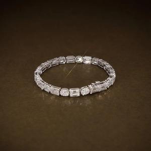 High Quality Moissanite Tennis <b>Bracelet</b> 925 Sterling <b>Silver</b> for Wedding Party Luxury Jewelry Available at Affordable Price - Product Image 3