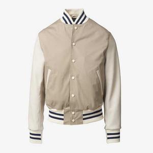 Veste universitaire en PU pour homme, coupe classique, col rabattu, couleur unie, style preppy, vêtement d'automne - Product Image 2