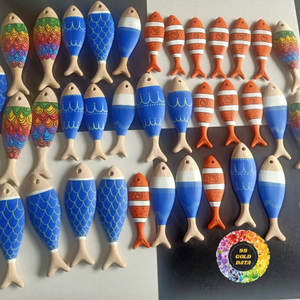ของเล่นงานฝีมือไม้แกะสลักรูปปลาแบบรักษ์โลก สำหรับตกแต่งผนังในโรงเรียนอนุบาลและโครงการโรงเรียน - Caryln - Product Image 1
