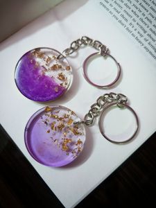 Resin Key Ring Designed With Vintage Style Decoration For Handbag Accessories Car Keys And Daily Use - Product Image 2