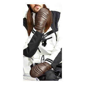 Gants de sport en cuir pour l'extérieur, hiver, intérieur polaire, pour hommes et femmes, épaissis, coupe-vent et résistants à l'eau, chauds et coupe-vent pour le ski - Product Image 5