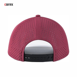 Maroon 6-Panel <b>Baseball</b> Laser Cut Breathable Waterproof Fitted Unisex Casual Outdoor Spring Summer 100% Polyester Adjustable - Product Image 3