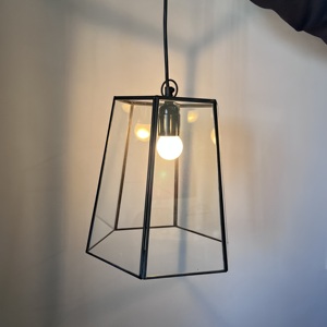 Black Iron Frame Glass <b>LED</b> Pendant <b>Light</b> Soft Warm White Decorative Living <b>Room</b> Ceiling Lamp - Product Image 2