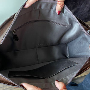 Custom Modern Design <b>Hand</b> Tooled Cowhide Leather Tote <b>Bag</b> Handcrafted Cowhide & Checkerboard Pattern Western Style Shoulder <b>Bags</b> - Product Image 6