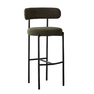 Modern Style Antique High <b>Bar</b> Chair <b>Stool</b> Elegant Fabric with High <b>Back</b> Metal Leg Wholesale for Home <b>Bar</b> Mall Use Steady Design - Product Image 5