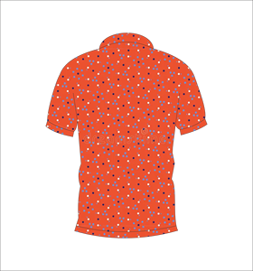 Men Printed Polo Shirt Orange Confetti Pattern Short Sleeve Casual Summer Polo T Shirt Custom Design - Product Image 5