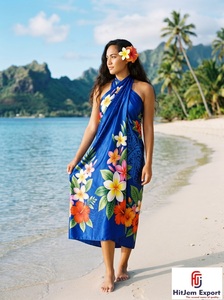 Paréo de plage en satin tissé premium à pois et imprimé floral, léger, 100 % rayonne, antistatique, pour garçons et filles - Product Image 5