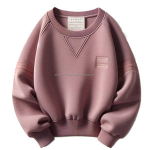 Jersey de algodón personalizado para mujer, sudaderas de colores sólidos de lana con cuello redondo, manga larga, estilos informales, prendas de vestir sostenibles, ropa deportiva - Product Image 2