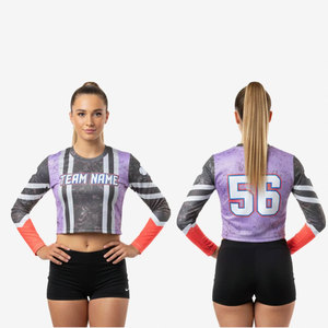 เสื้อครอปท็อปสำหรับฝึกซ้อมเชียร์ลีดเดอร์ ทรงสปอร์ตสวมใส่สบาย ออกแบบมาสำหรับทีมเชียร์และเต้นรำ เสื้อครอปท็อปน้ำหนักเบา รุ่น 2026 มีจำหน่ายแล้ว - Product Image 2