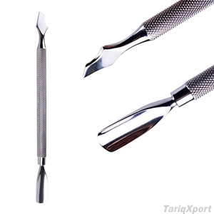 Empujador de Cutículas Profesional, Duradero, Ligero, de Acero Inoxidable con Acabado Mate, Cuadrado, Antideslizante, de Doble Uso - Product Image 2