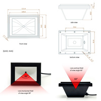 Escáner de Código de Barras CMOS USB para Montaje en Pared Exterior EMT6152B, Módulo Escáner de Códigos QR 1D y 2D Integrado, Superventas