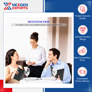 ปกเมนูหนัง PU คุณภาพสูงสุด ขนาดสั่งทำได้ สำหรับโรงแรม บาร์ และร้านอาหาร ขายส่ง - Product Image 6