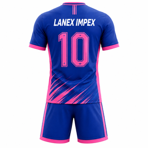 Ensemble d'uniformes de football personnalisés de haute qualité pour hommes, noir, 100 % polyester, séchage rapide, maillot et short de football professionnels, sublimation pour équipe - Product Image 3