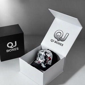 Custom Logo Eco-Friendly Recycled Materials White Rigid Paper <b>Box</b> with Magnetic Closure Spot UV Aseptic Design for Caps - Product Image 4