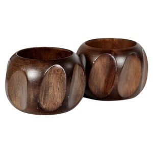 Ensemble de 4 anneaux de serviette en bois faits à la main pour la décoration de table, pour la décoration d'hôtel, pour les accessoires de table, pour la décoration occasionnelle, pour la décoration de cheminée - Product Image 4