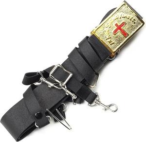 Ceinture de régalia de la Commanderie des Chevaliers Templiers - Noir et Argent - CONSTRUCTION DURABLE AVEC MATÉRIAUX DE HAUTE QUALITÉ - Product Image 3