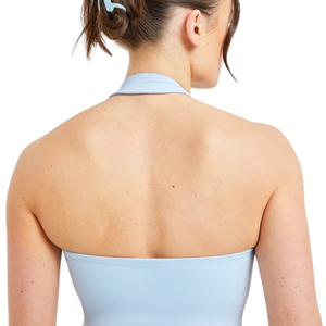 Haut court de yoga pour femme à col halter, extensible, respirant, sans manches, confortable pour l'entraînement, vêtement de sport athlétique personnalisé - Product Image 5