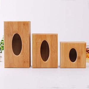 กล่องใส่กระดาษทิชชูไม้ไผ่พร้อมโลโก้สั่งทำ กล่องใส่กระดาษทิชชูไม้ สำหรับตกแต่งบ้าน ขายส่ง ห้องน้ำ ห้องนั่งเล่น อุปกรณ์โรงแรม - Product Image 2