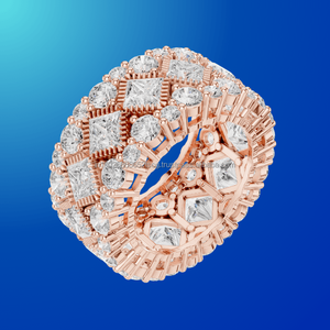 Joyas de viento Anillo de filigrana de oro antiguo de 10 quilates Diseño vintage al por mayor - Product Image 1