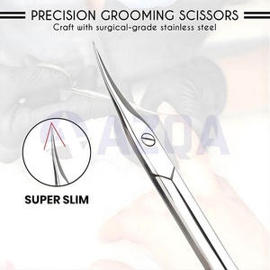 Ciseaux à cuticules professionnels en acier inoxydable avec étui en cuir pour manucure, pédicure, coupe des cuticules, usage en salon - Product Image 4