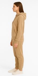 Sudadera con capucha y cremallera para mujer Soft Comfort – Calidez de tela cepillada de primera calidad, silueta minimalista y elegante - Product Image 2