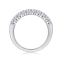Moissanite certifiée GRA couleur D VVS1 taille brillant sertie pavé en argent sterling 925 plaqué rhodium de luxe unisexe homme femme