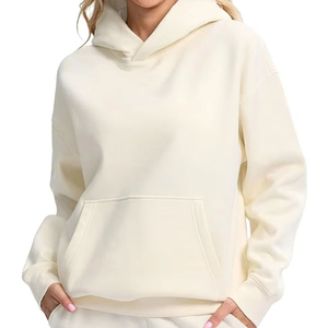 Sweat à capuche en polaire uni pour femme, personnalisé avec logo brodé, coloré, violet, modèle populaire - Product Image 6