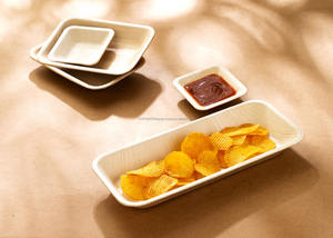 Bols jetables biodégradables carrés de feuille d'areca de 3 pouces Produit écologique - Product Image 3