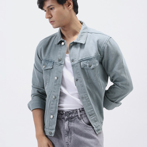 OEM <b>Mens</b> <b>Denim</b> Jean <b>Jacket</b> Casual Outwear Fall <b>Jacket</b> <b>Denim</b> Button up Coat Oversize <b>Denim</b> <b>Jacket</b> for <b>Men</b> acidwash fashion casual - Product Image 3