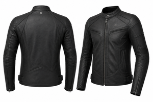Blouson de moto en cuir Urban Sport |   Vert Forêt Charbon Noir |   Fabricant OEM ODM |   Qualité de conception haut de gamme |   Respirant - Product Image 2