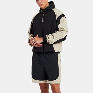 Ensemble 2 pièces homme : T-shirt oversize bicolore et short, coupe ample, épaules tombantes, 100% coton épais - Product Image 6