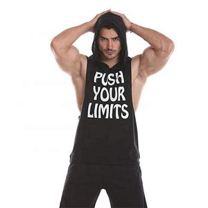 Camisetas sin mangas para hombre al por mayor, ropa deportiva sin mangas para hombre, camiseta deportiva estampada con capucha para hombre - Product Image 2