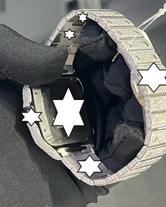 Reloj de Lujo con Moissanita VVS, Acero Inoxidable, 41 mm, Movimiento Automático Japonés, Edición Limitada, Bisel con Diamantes Rosa Rubí, Esfera Cuadrada - Product Image 3