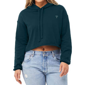 Offre Spéciale Crop Tops Pour Femmes 100% Haute Qualité Respirant Femmes Chemise Crop Top À Capuche Personnalisé Couleur Logo Et Conception - Product Image 1