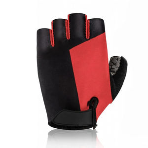 Gants de baseball à doigts séparés en cuir noir et rouge, antidérapants, à enfiler, pour droitier, unisexe, toutes saisons - Product Image 1