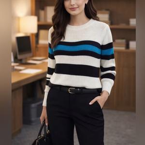 Nueva Llegada, Top de Punto Casual de Alta Calidad para Mujer, Cuello Redondo, Corte Ajustado, para Primavera y Otoño, Proveedor de BD - Product Image 4