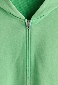Unisex Hooded Pullover Sweatshirt Solid <b>Green</b> Oversized Fit Casual Fleece Material 100% Cotton Anti-Pilling Winter Wear Regular - Product Image 4