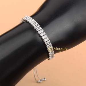14K Gold Plated Copper Alloy Sleek Hanging Charm Bracelet - Product Image 5